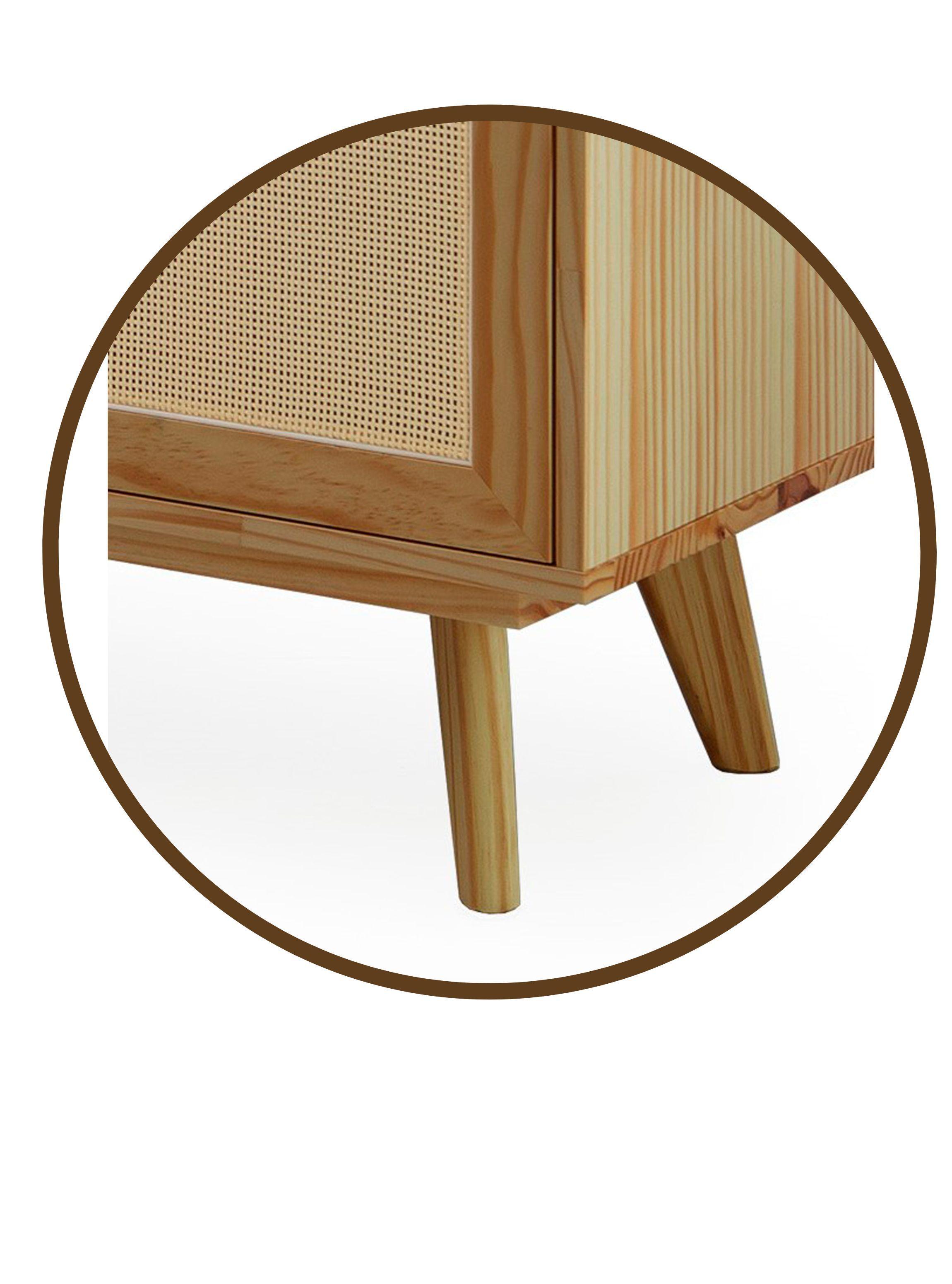 Buffet Rattan 3 Puertas Miel-2