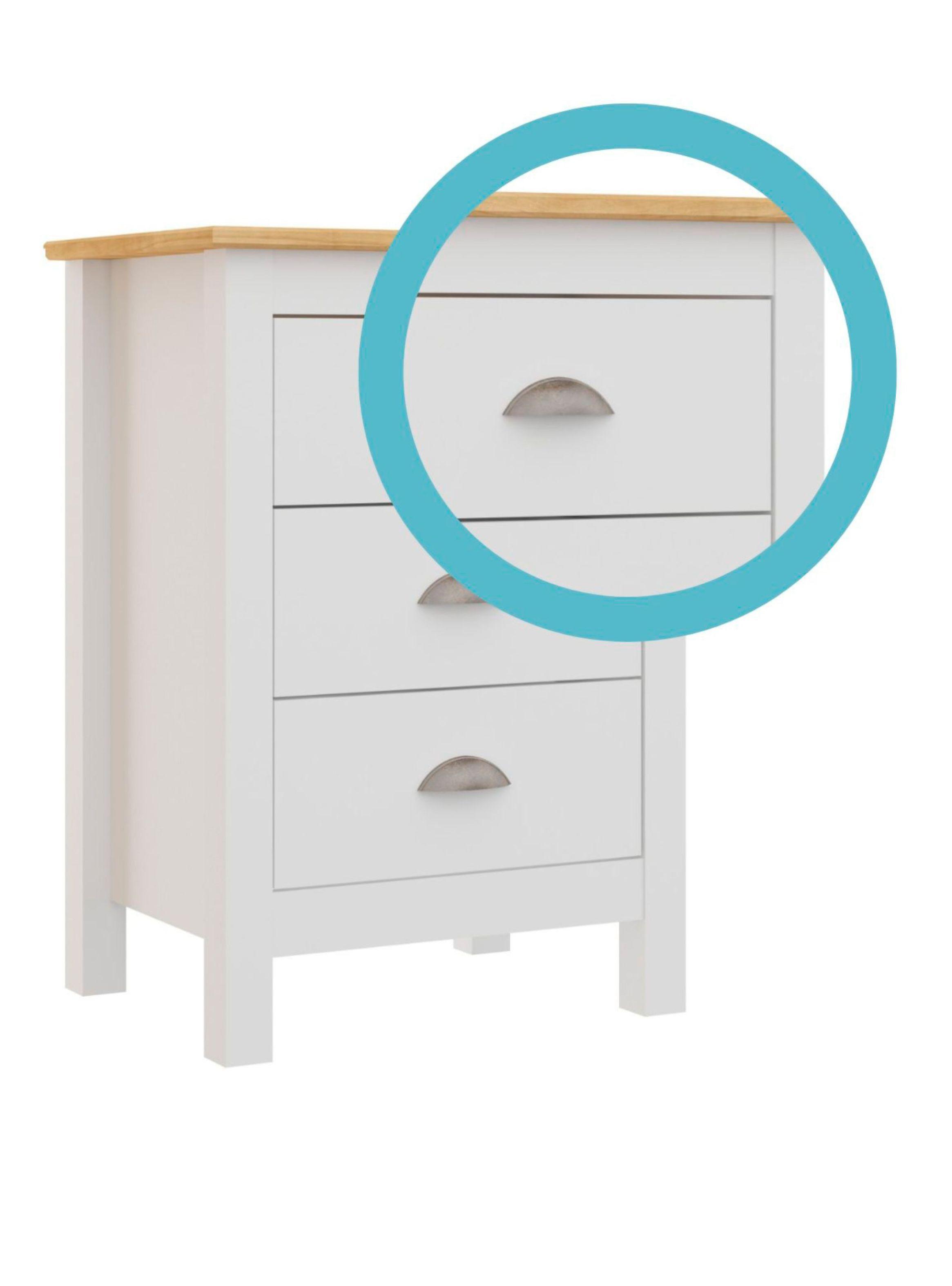 Set Veladores Madera Belle Blanco  -1