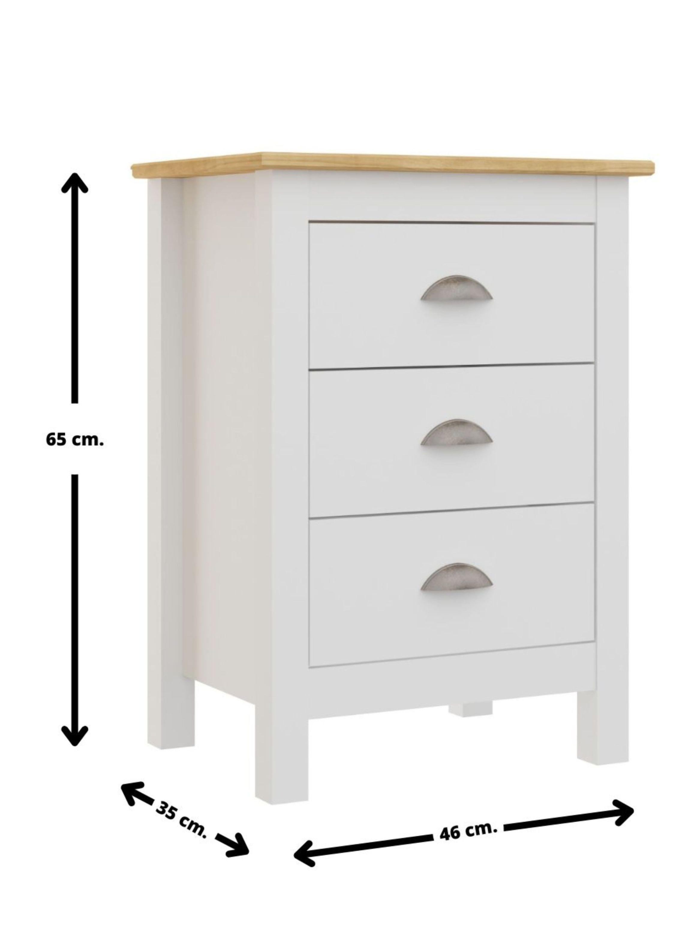 Set Veladores Madera Belle Blanco  -3