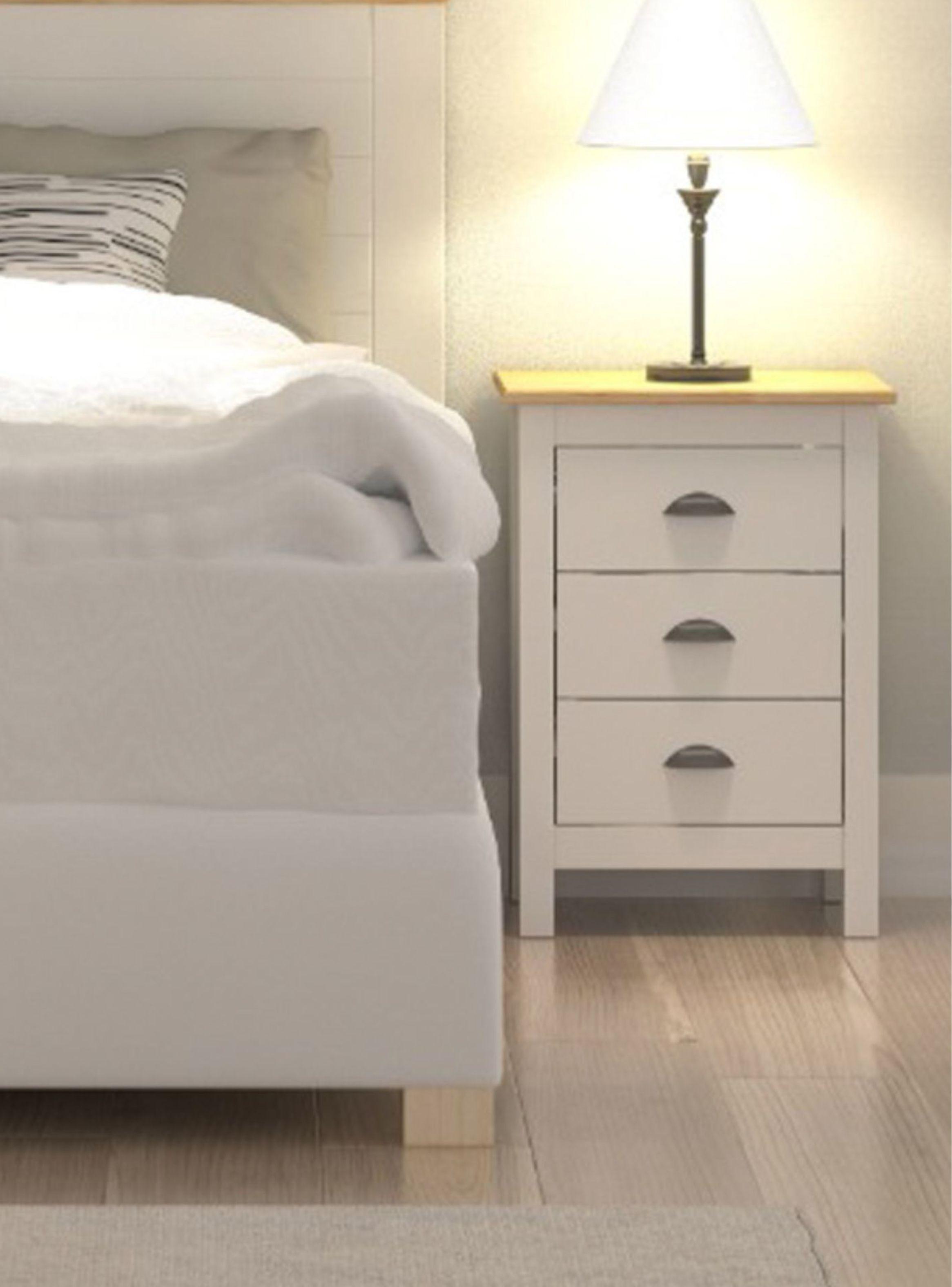 Set Veladores Madera Belle Blanco  -2