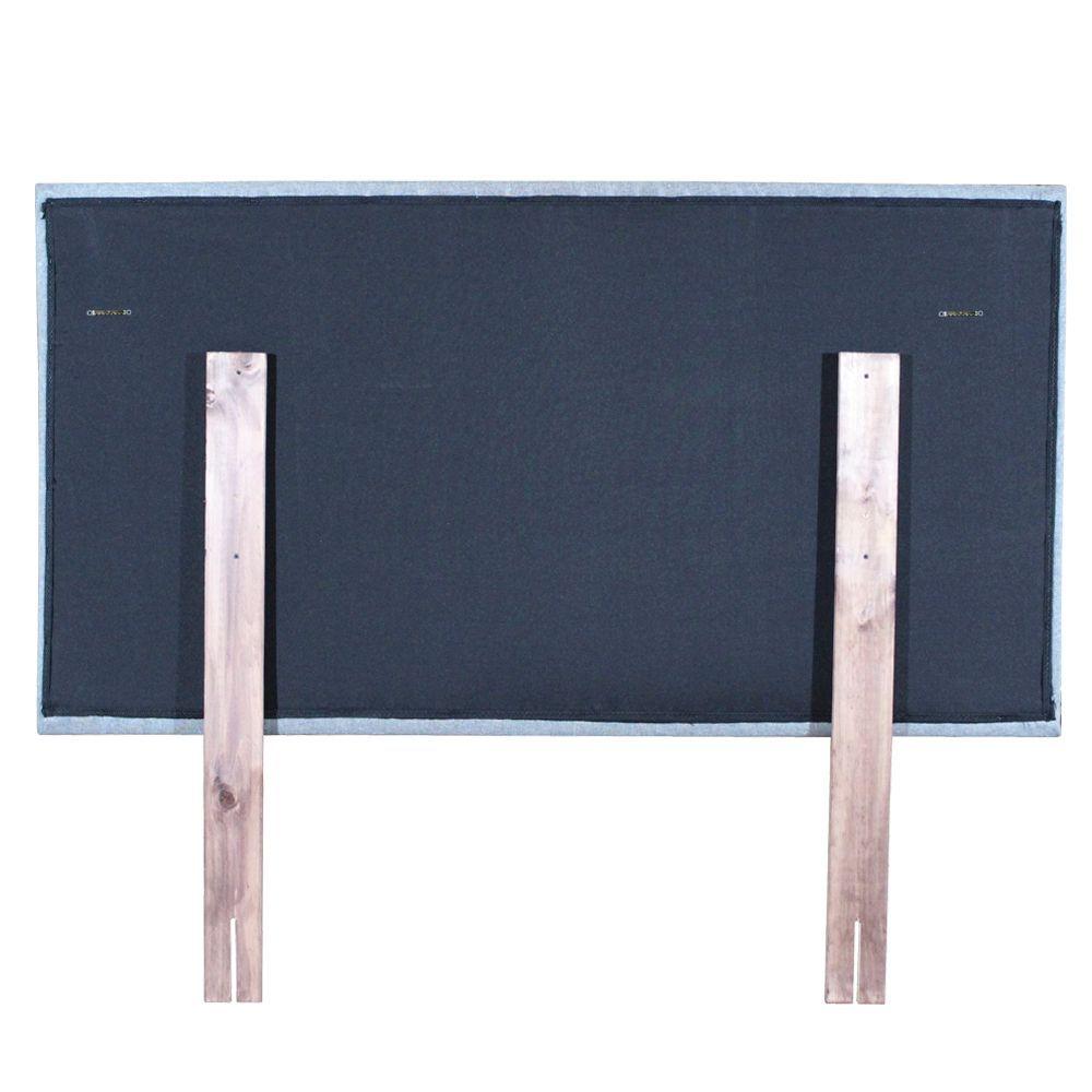 Respaldo Tachas Recto Milán 1,5 Plazas Gris-4