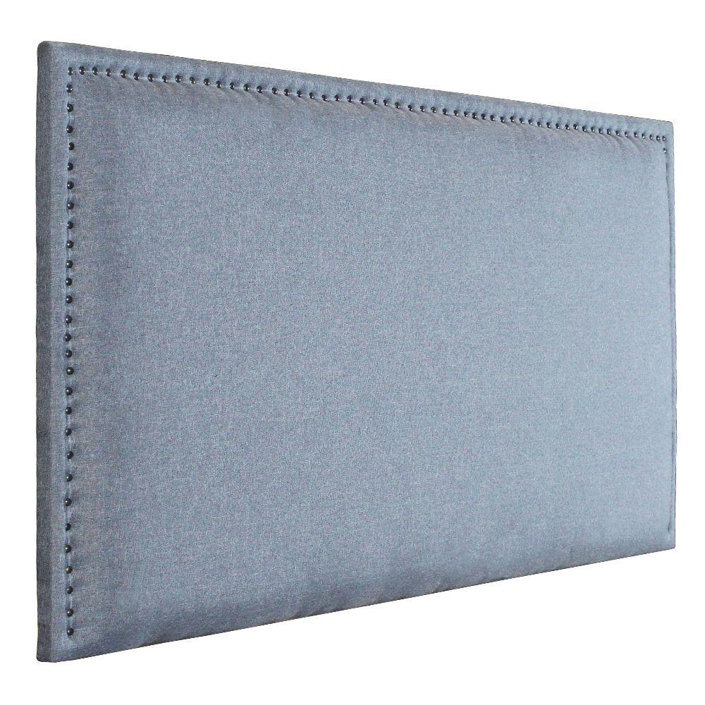 Respaldo Tachas Recto Milán 1,5 Plazas Gris-1