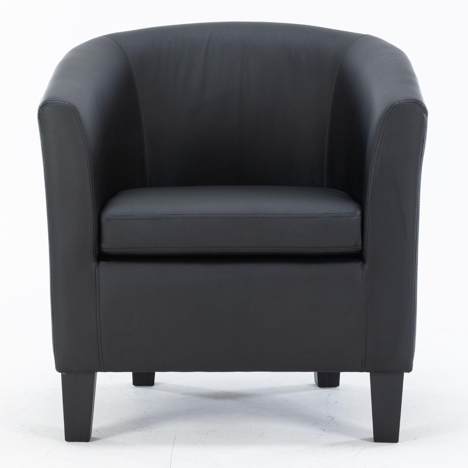 Poltrona Redonda Boss Desing PU Negro -1