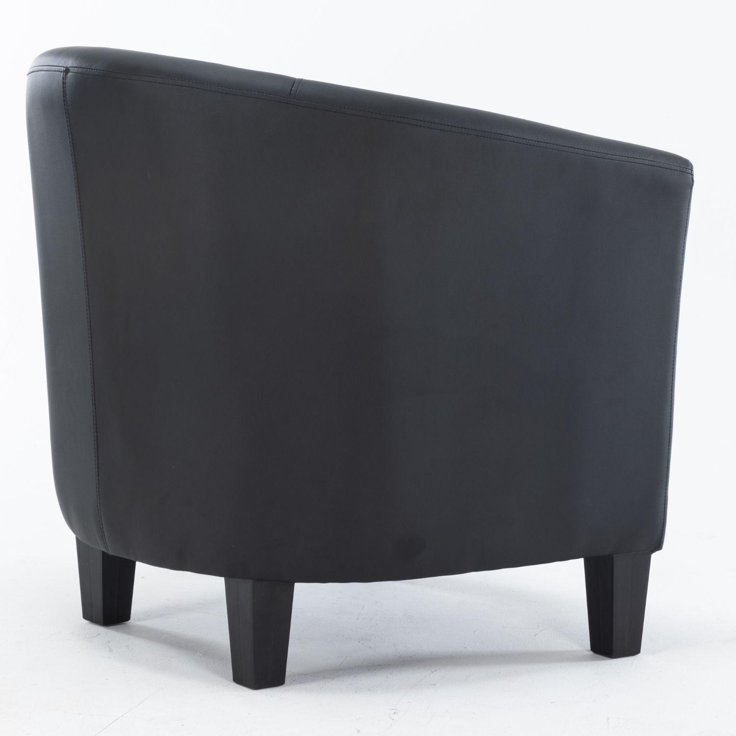 Poltrona Redonda Boss Desing PU Negro -3