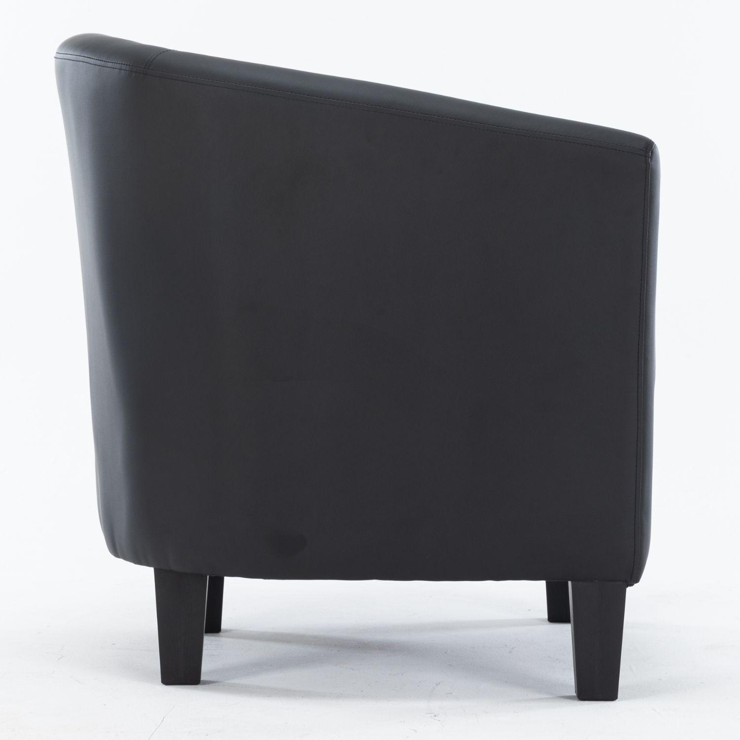Poltrona Redonda Boss Desing PU Negro -2