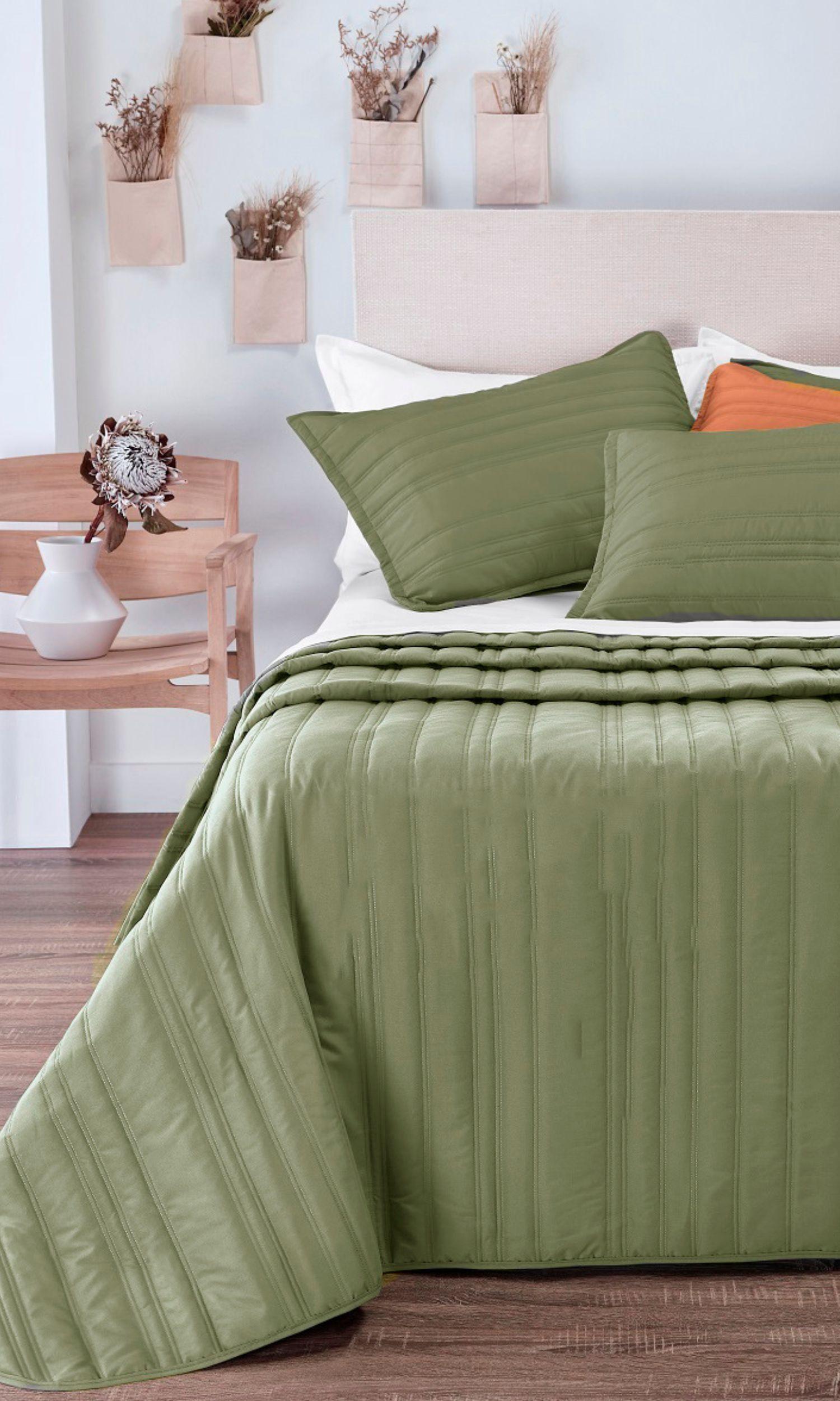 Quilt Altenburg Tex 1,5 Plazas Verde Olivo-0