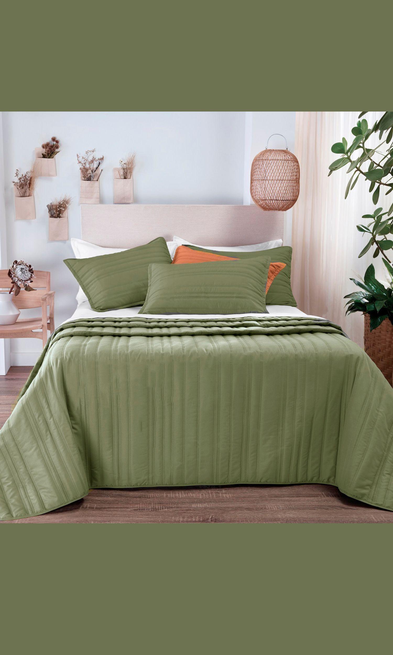 Quilt Altenburg Tex 1,5 Plazas Verde Olivo-4