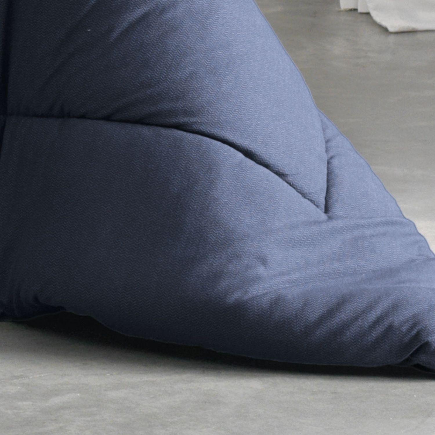 Plumón Altenburg Blend Malha Tweed Azul Chevron 2 Plazas-3