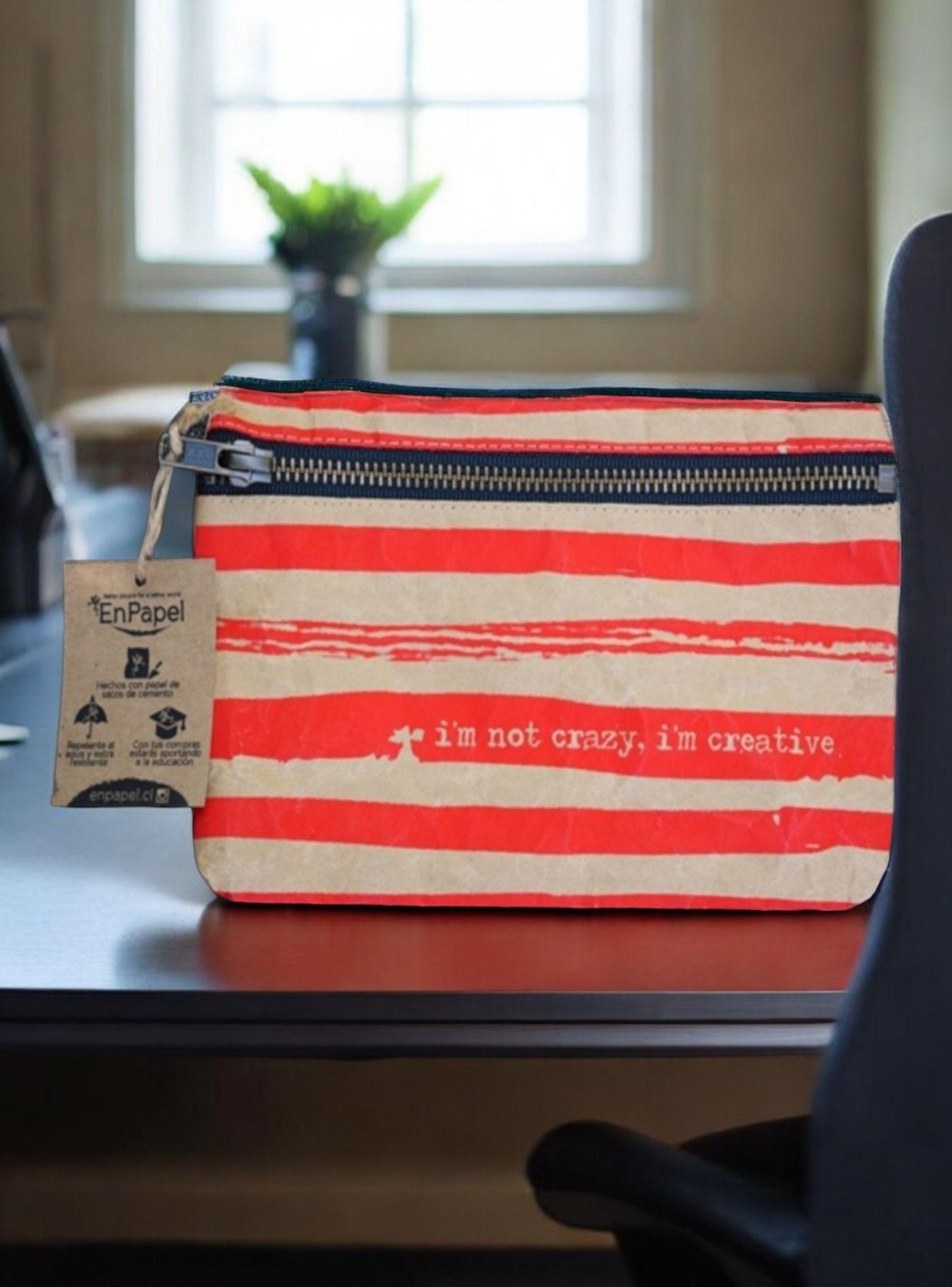 Estuche Papel Reciclado Crazy Rojo -0