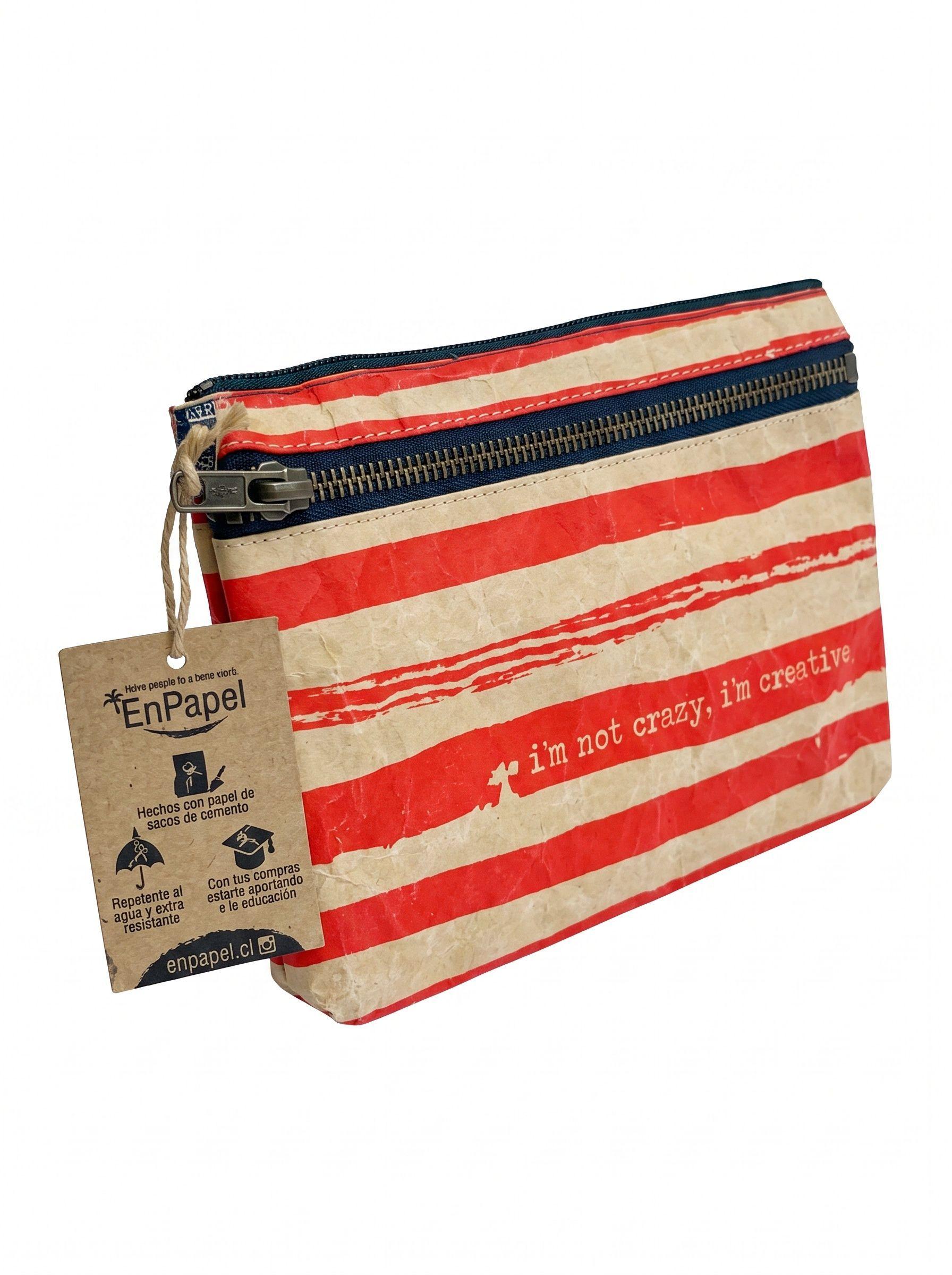 Estuche Papel Reciclado Crazy Rojo -2