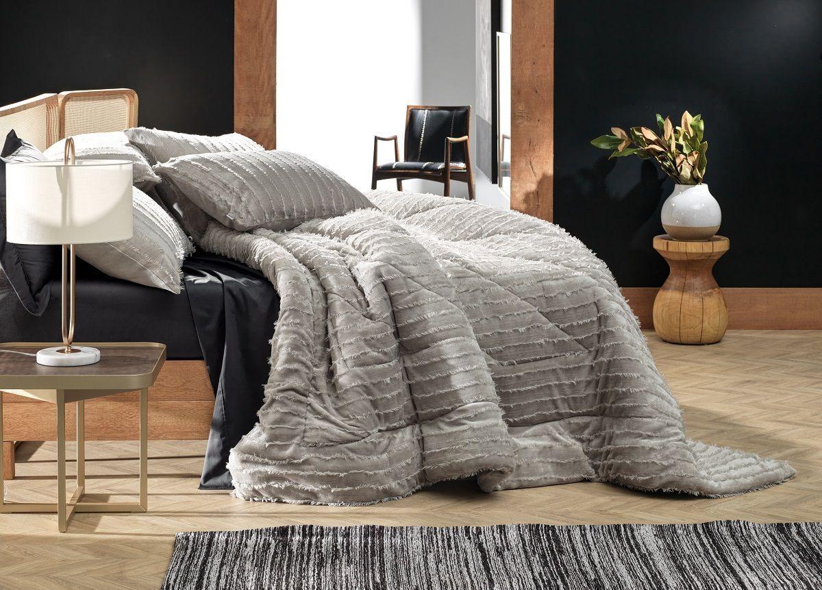 Plumón Blend Luxo Boho Cinza Dove King-0