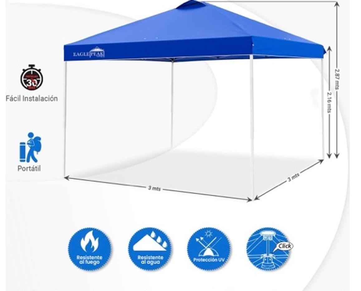 Toldo Protección UV Azul 3x3-1