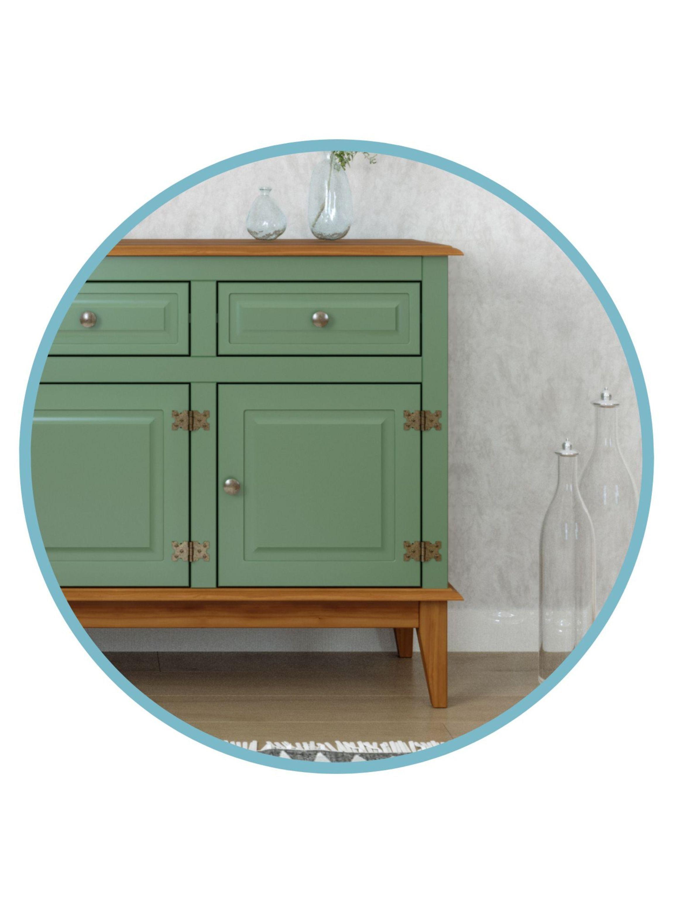 Buffets Madera Veneza 3 Puertas Verde Calmo-2