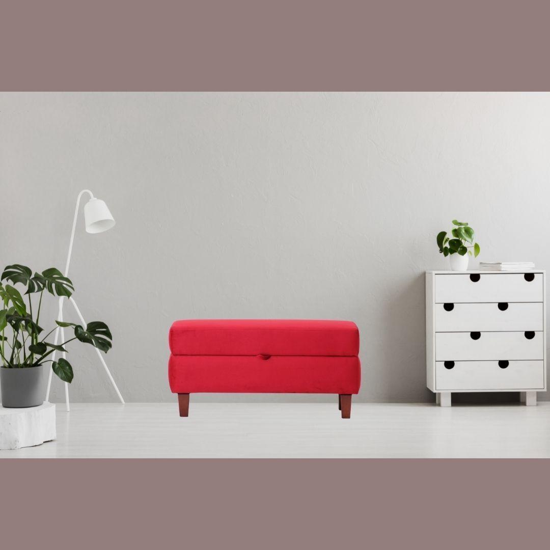 Banqueta Baúl Toltén 90 cm Roja-6