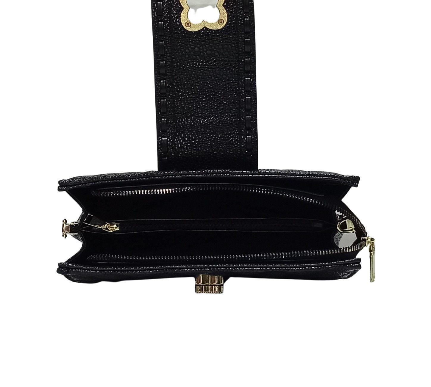 Cartera bandolera correa deportiva negra-4