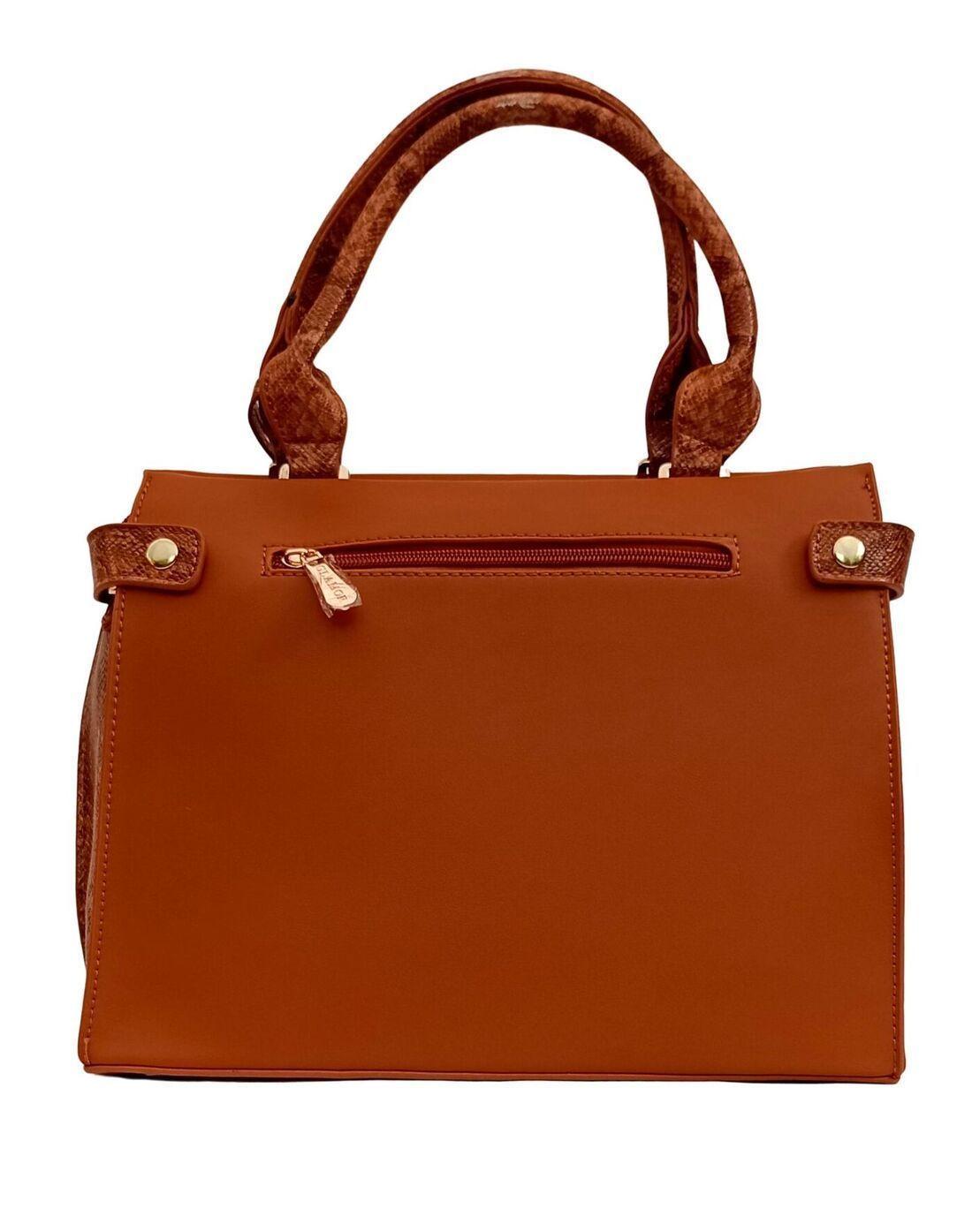 Cartera textura lisa marrón-2
