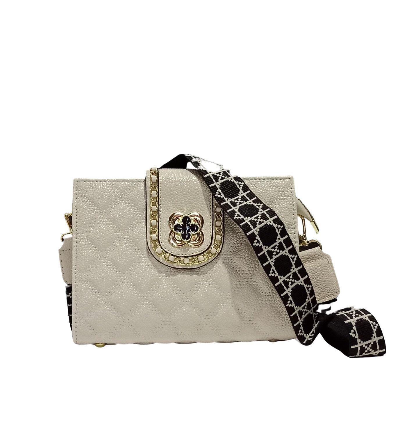 Cartera bandolera correa deportiva blanca-0