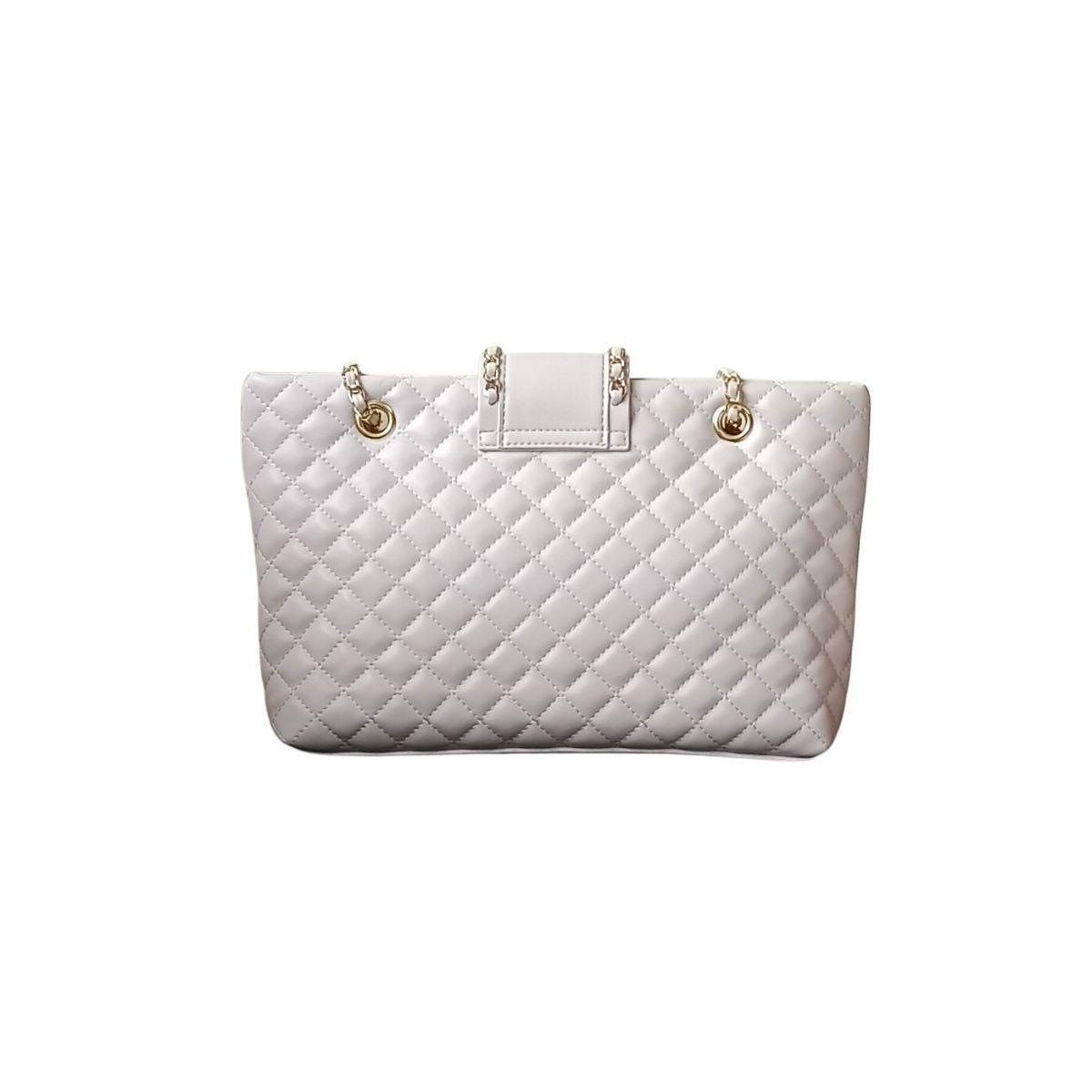 Cartera blanca Grande Con Cadena-2