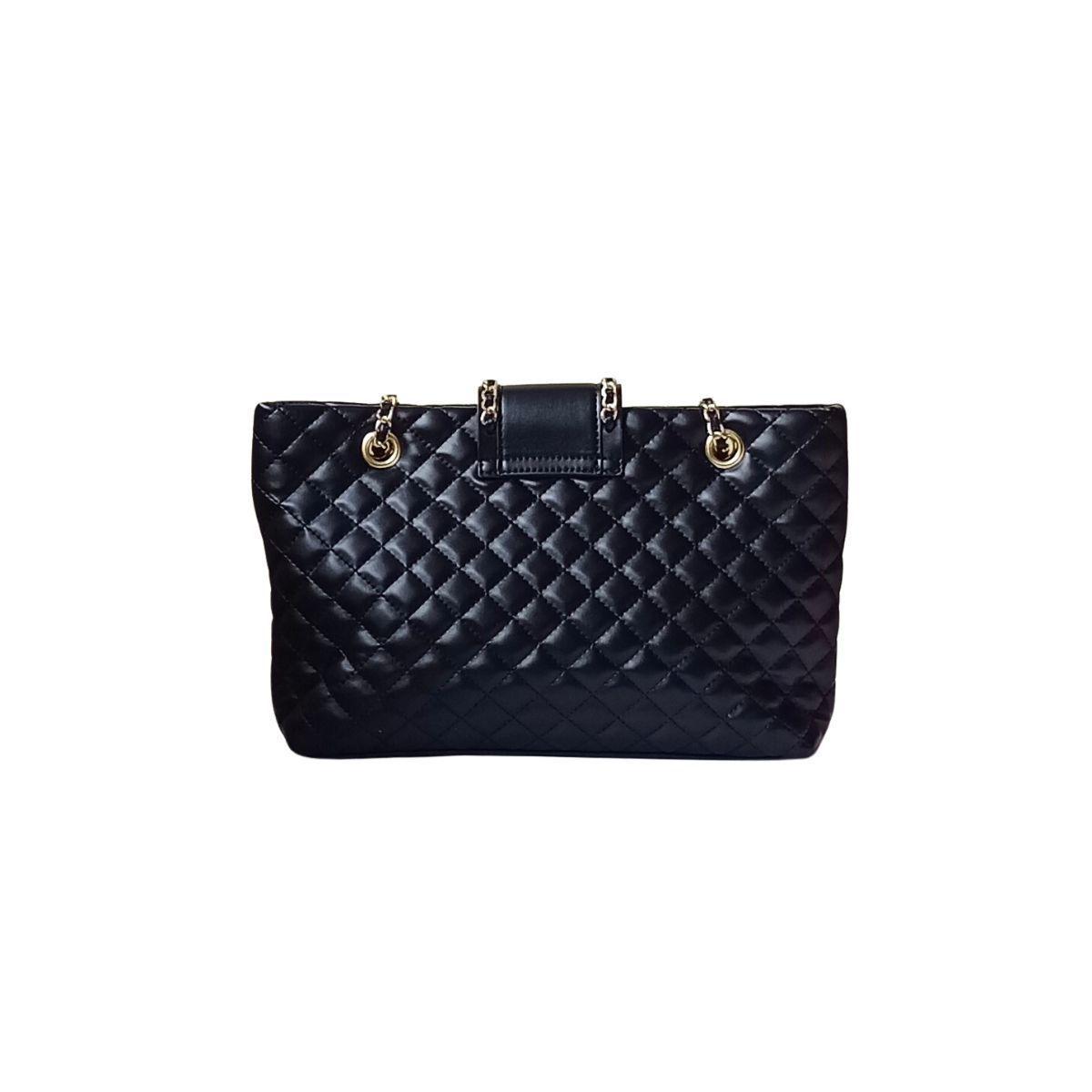 Cartera negra Grande Con Cadena-2