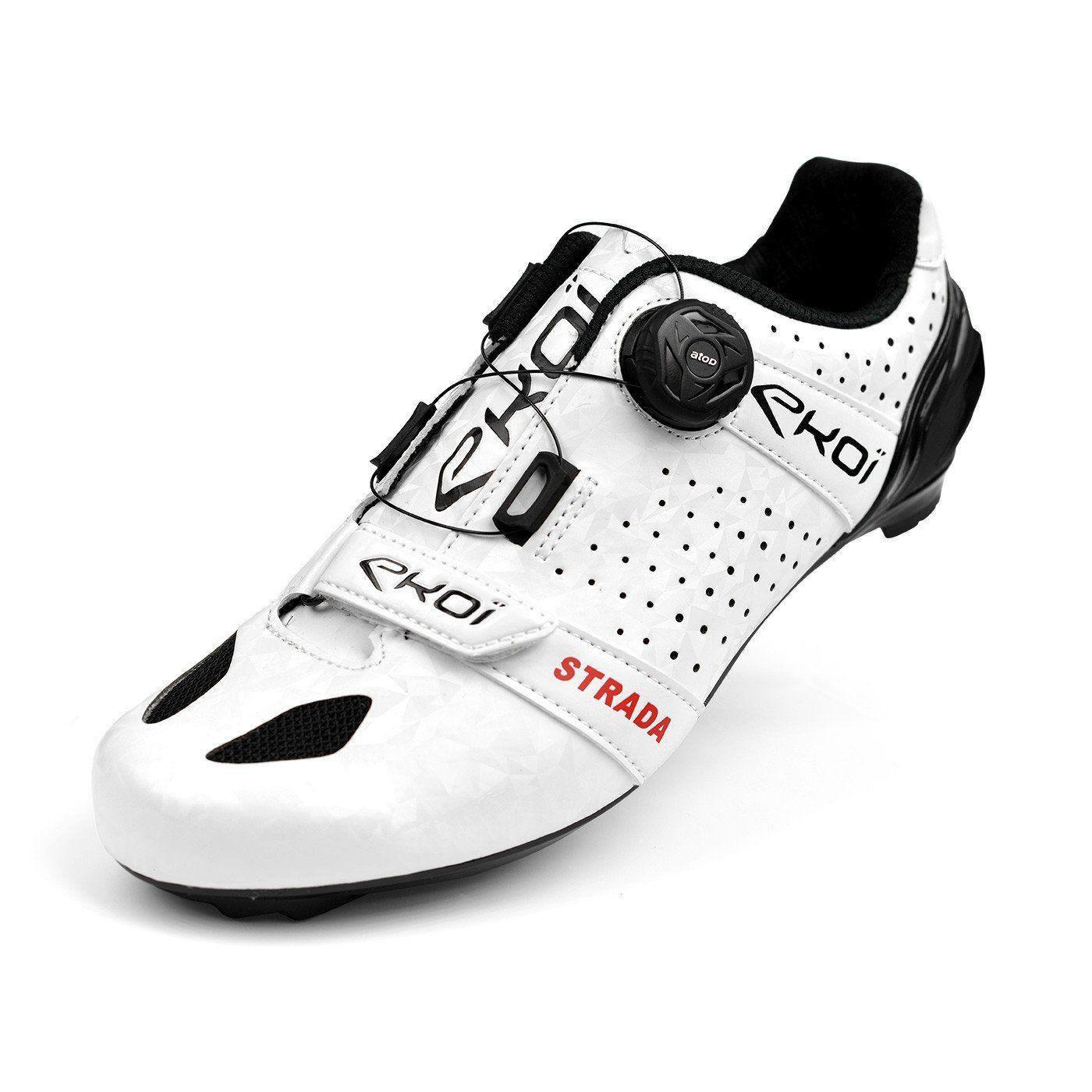 Zapato de Ruta Ciclismo Ekoi STRADA Cristal Evo2 Blanco-2