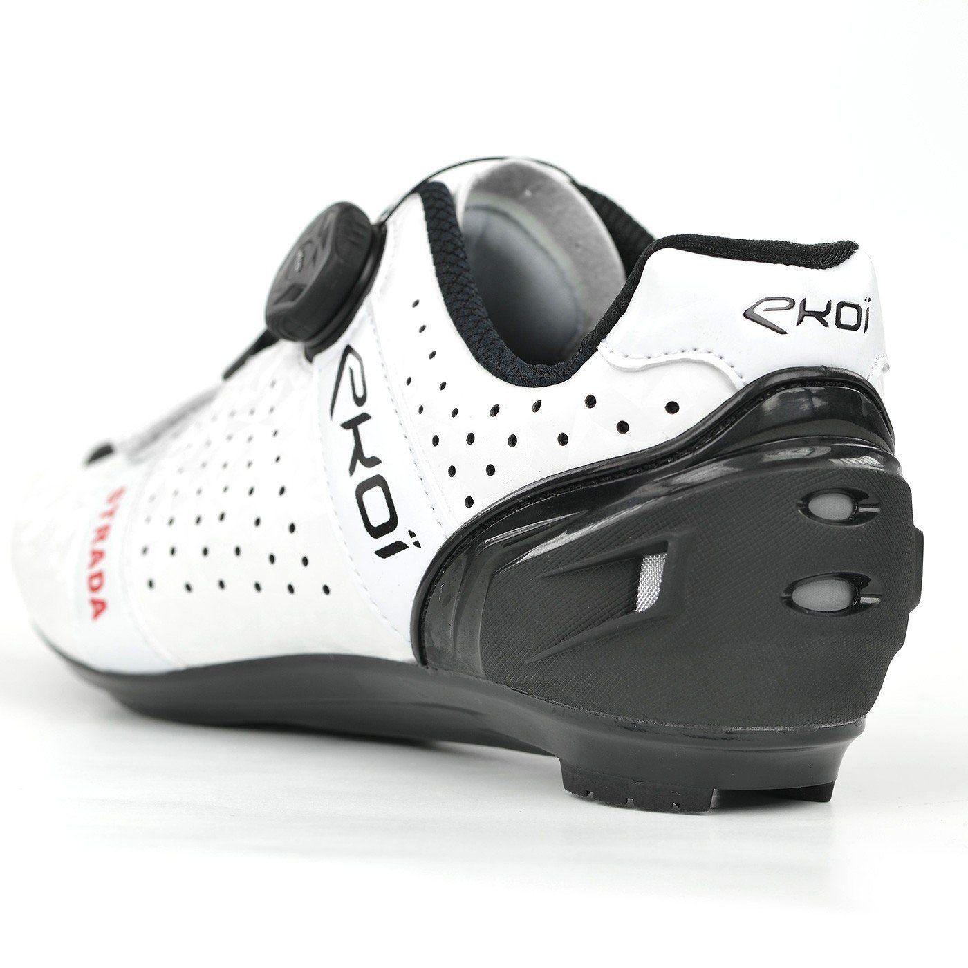 Zapato de Ruta Ciclismo Ekoi STRADA Cristal Evo2 Blanco-7