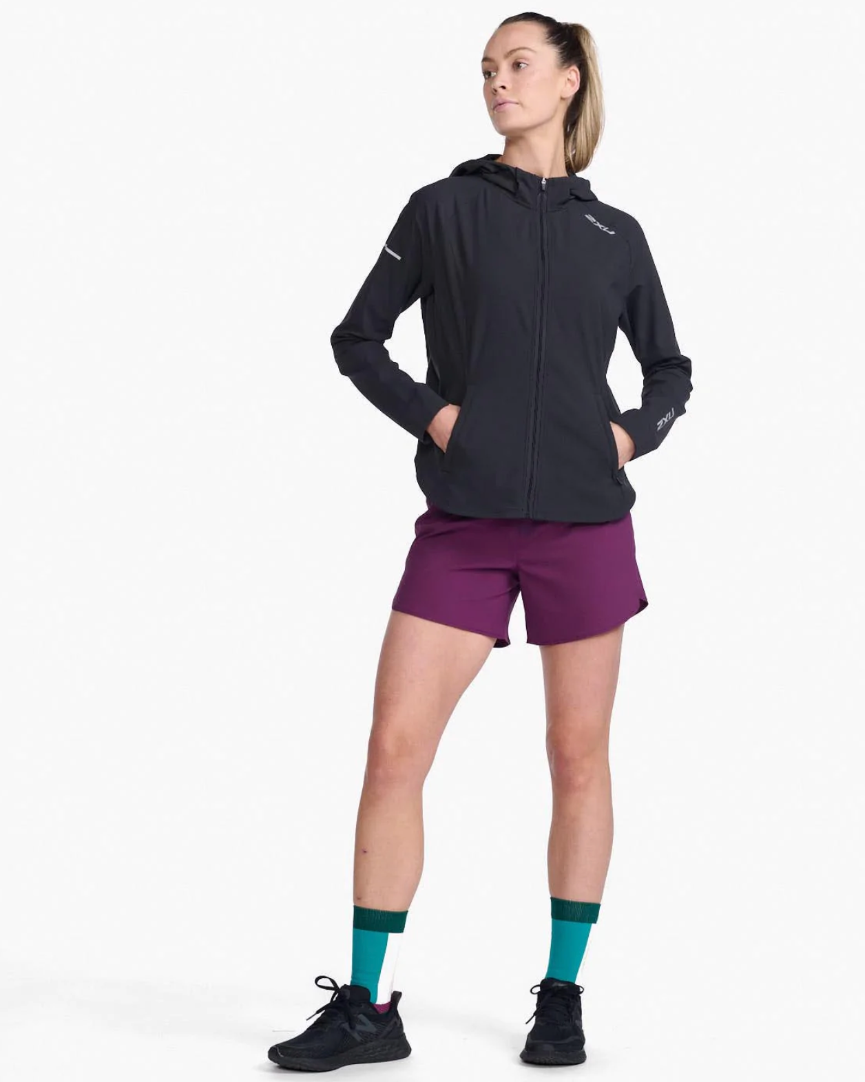 Chaqueta Mujer Aero Jacket Black/Silver Reflective - Negro - 2XU-2