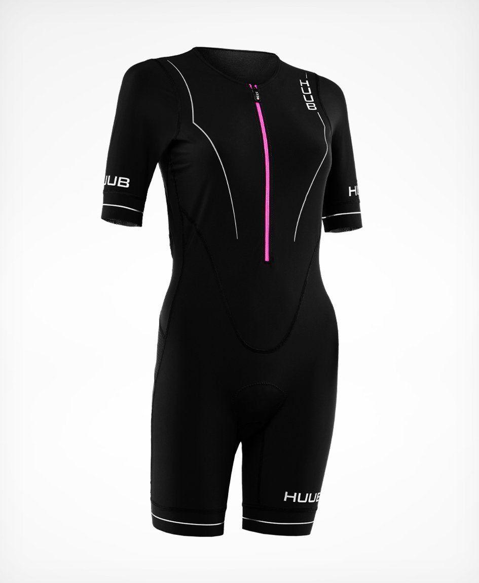 Tri Suit Mujer Aura Long Course Tri Suit Black/Purple - Negro - HUUB-3