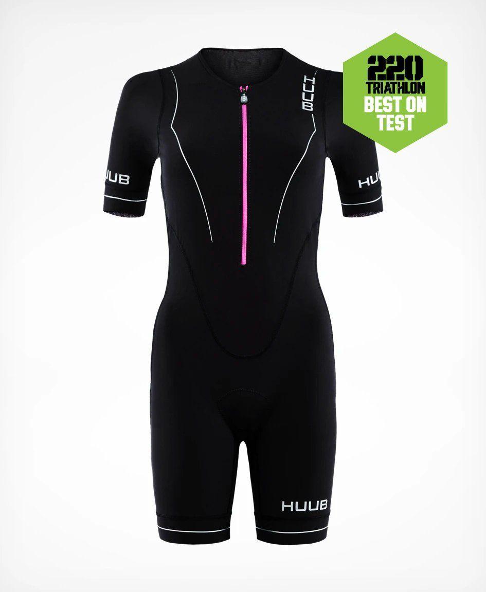 Tri Suit Mujer Aura Long Course Tri Suit Black/Purple - Negro - HUUB-1