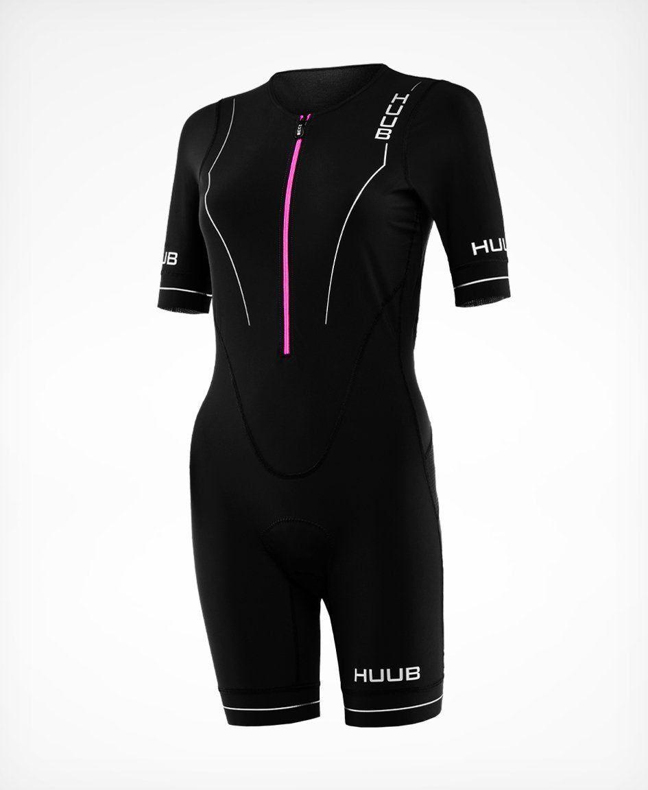 Tri Suit Mujer Aura Long Course Tri Suit Black/Purple - Negro - HUUB-0