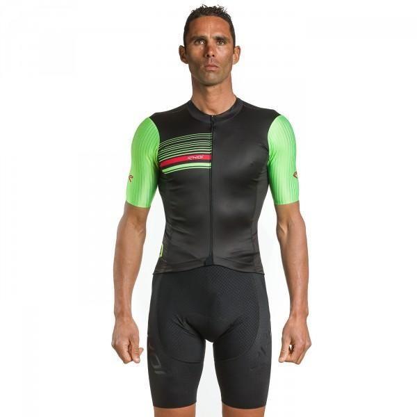 Tricota de Verano Hombre EKOI AERO LINE Negro Vert Fluo-2