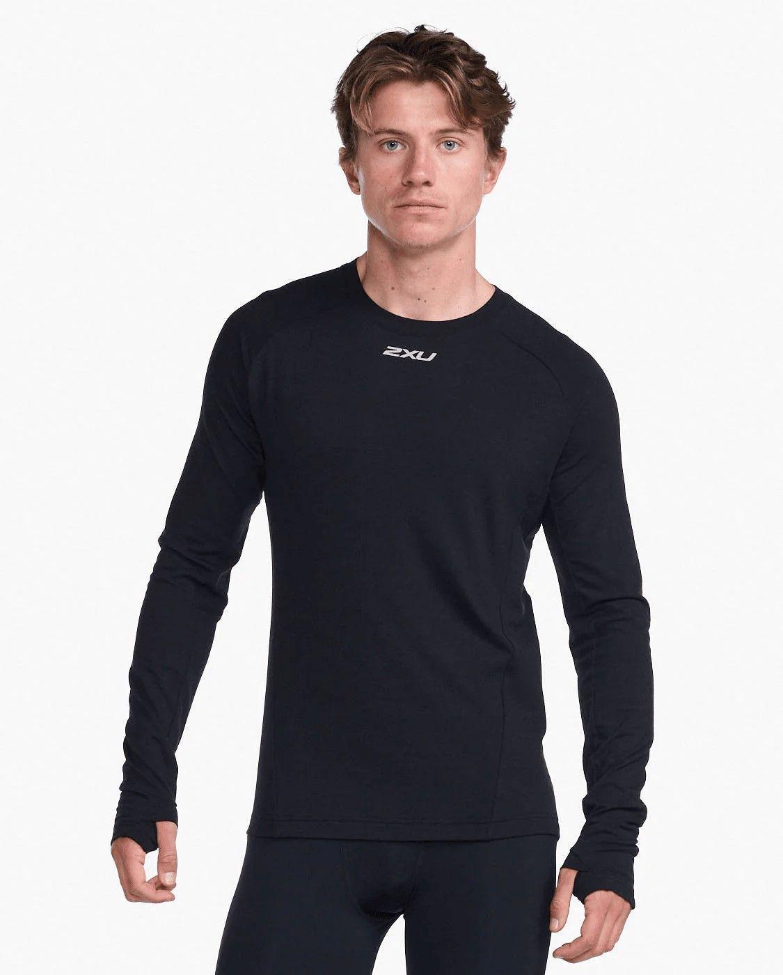 Polera Hombre Ignition Base Layer L/S Black/Silver Reflective - Negro - 2XU-0