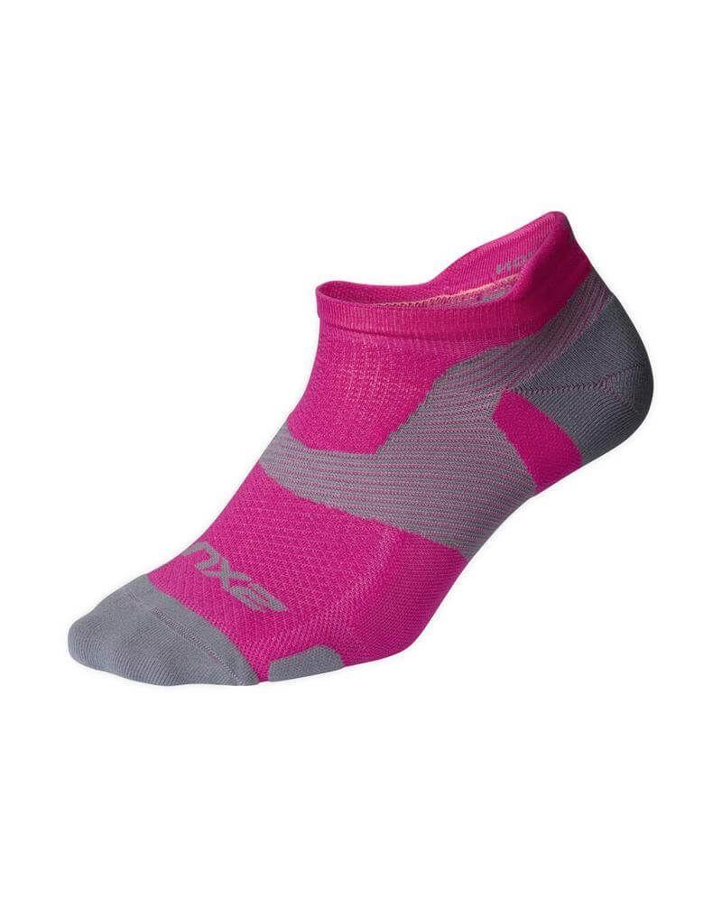 Calcetines Vectr Light Cushion NoShow Sock - Magenta/Light Grey - 2XU-0