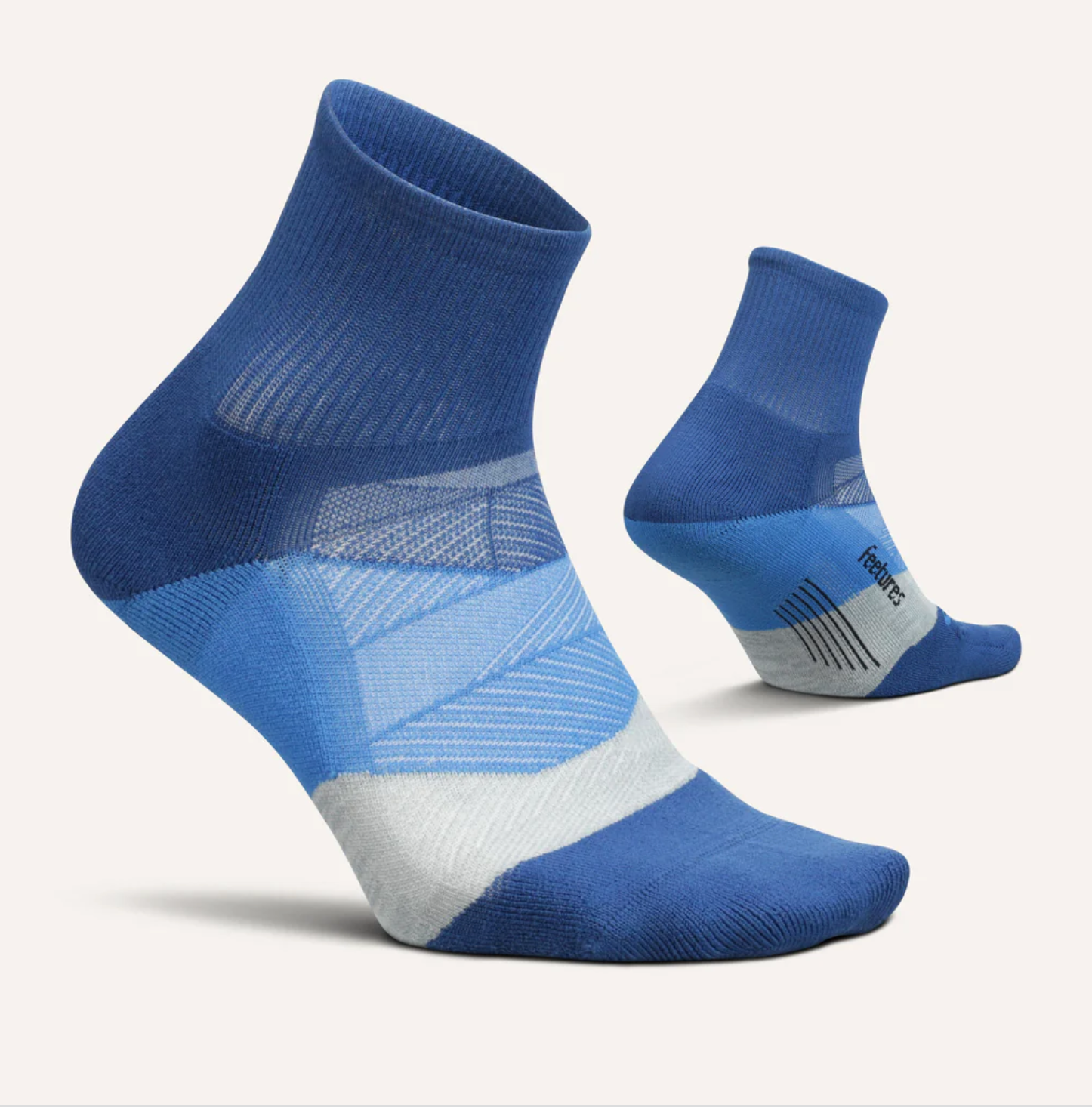 Calcetines Elite Ultra Light - Quarter - Buckle Up Blue - Feetures-1