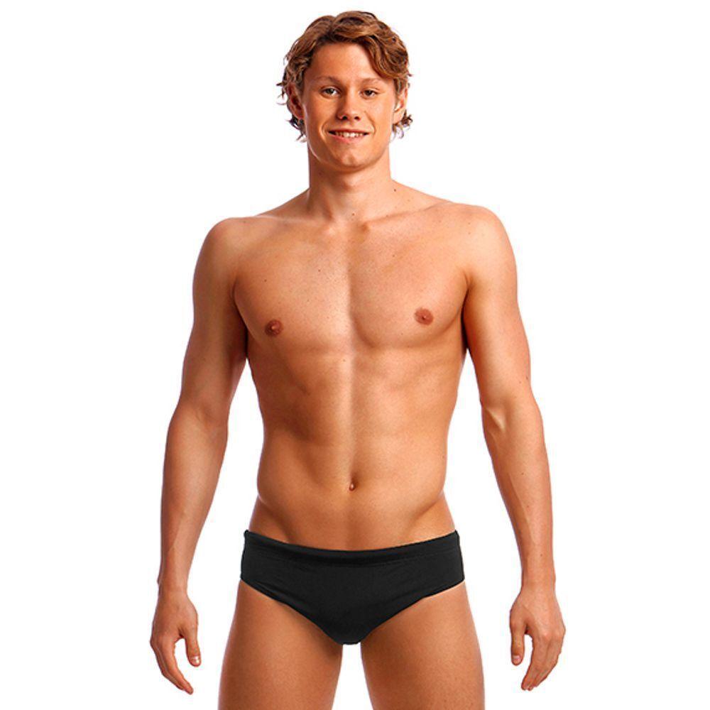 Traje de Baño Hombre Classic Briefs - Still Black - Funky Trunks-0