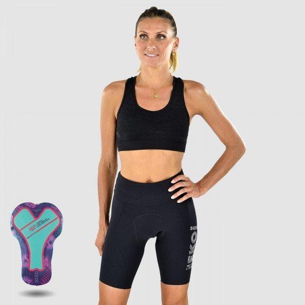 Calza Corta Ciclismo Mujer EKOI Hella Negro-0