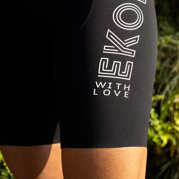 Calza Corta Ciclismo Mujer EKOI Hella Negro-6