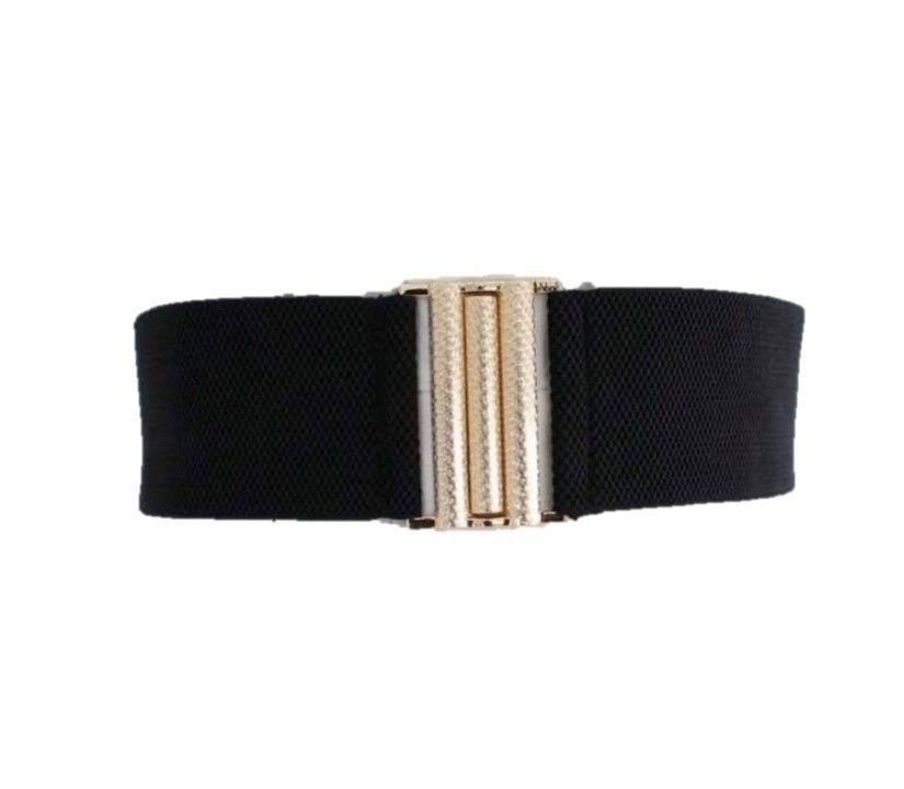 Cinturón mujer elasticado ancho 6 cm diseño hebilla trabilla texturizada-0
