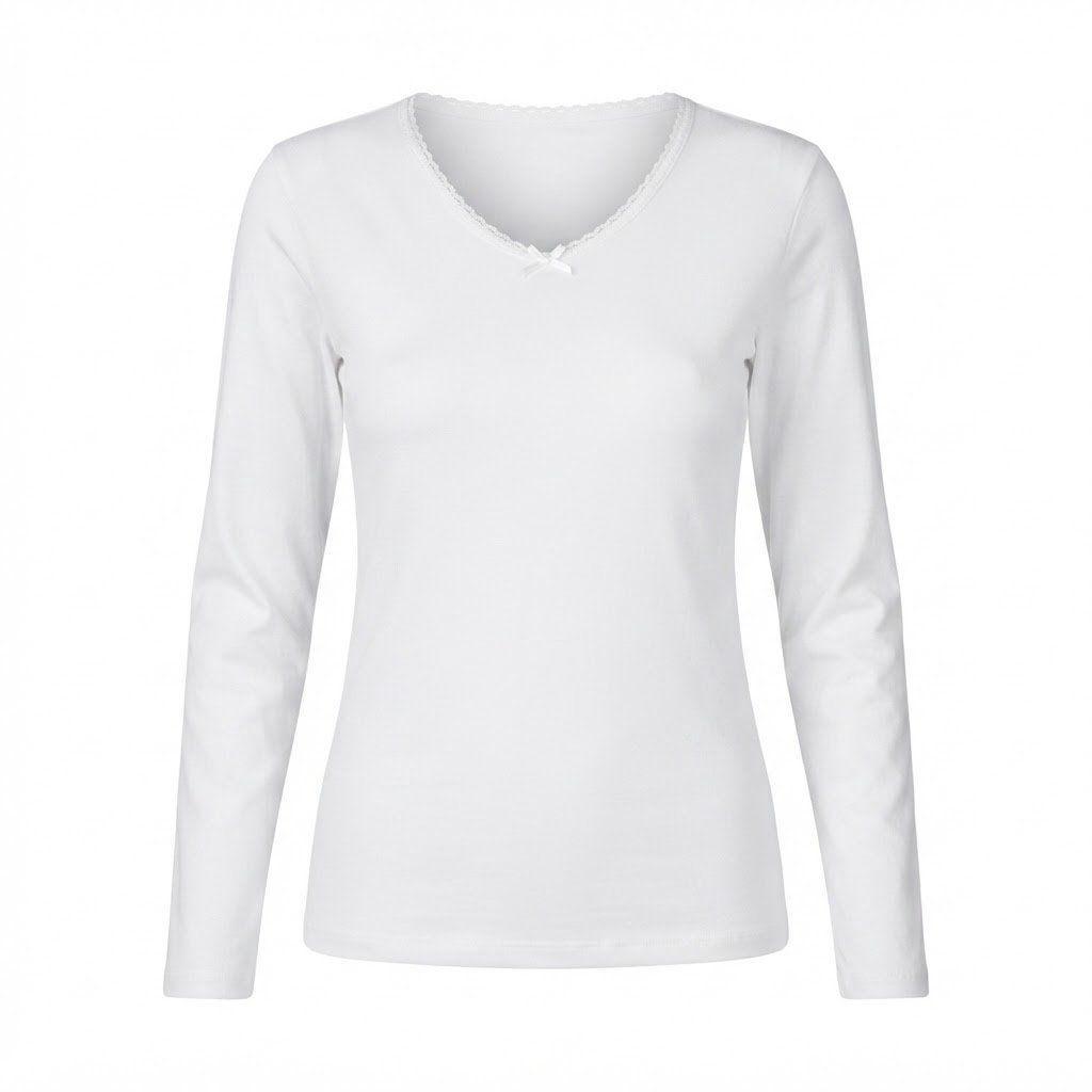 Camiseta cotton rib mujer lady genny k-321 manga larga-0