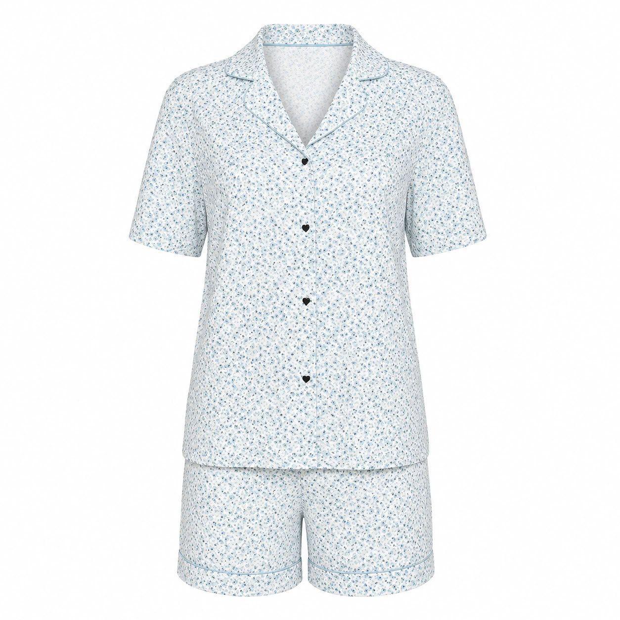 Pijama mujer lady genny j-903 manga corta y short fantasia-0
