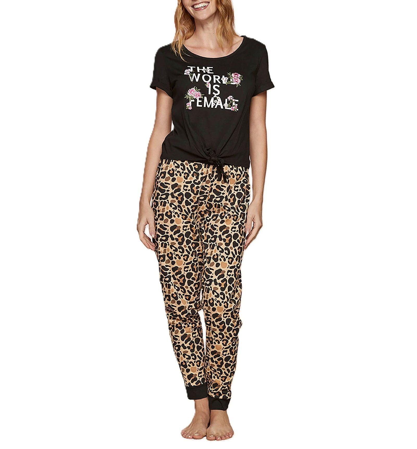 pijama mujer lady genny j-669 algodón estampado-0