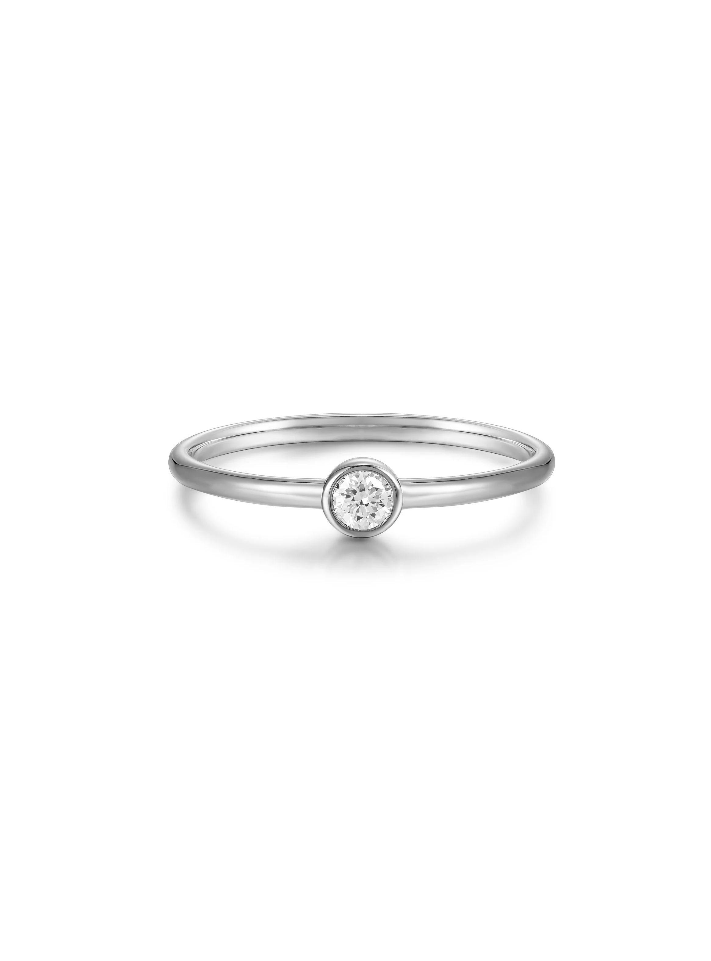 Anillo Bisel Brillante -0