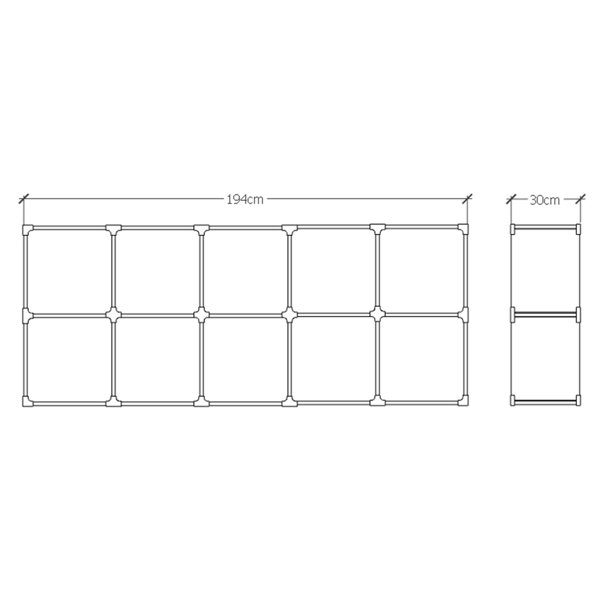 Cubo 2x5 de Madera Modular – Estantería Grande-3