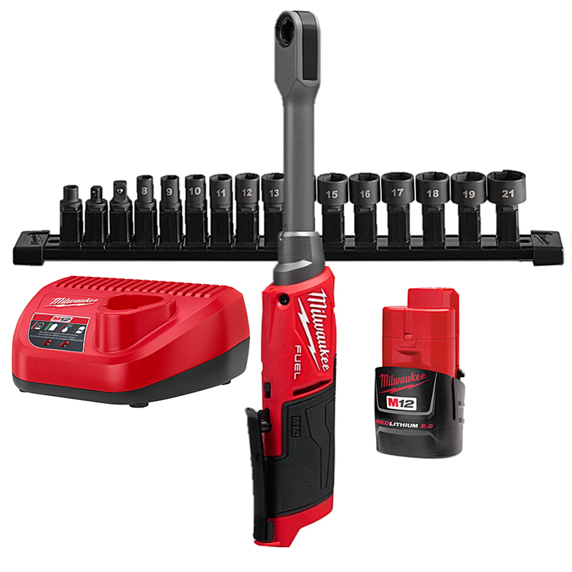 Kit Llave Chicharra Extendida M12 Milwaukee 3050-21-0