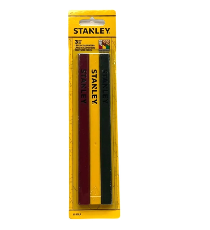 Set de 3 lápices Carpintero grafito N°2 STANLEY 47-353LA-0