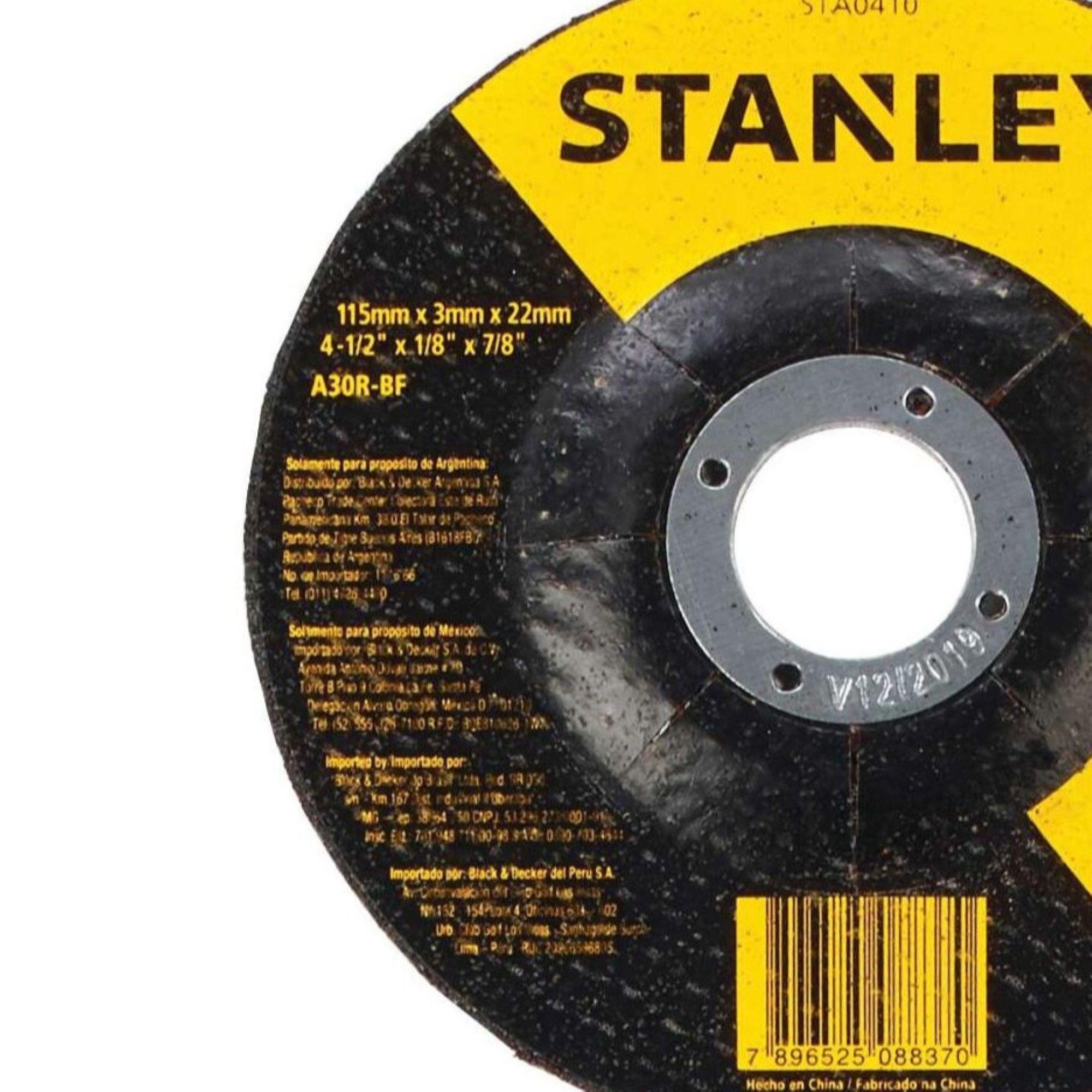 Disco Corte Metal 4,5’’ (115 x 3 x 22 mm) Stanley STA0410-2