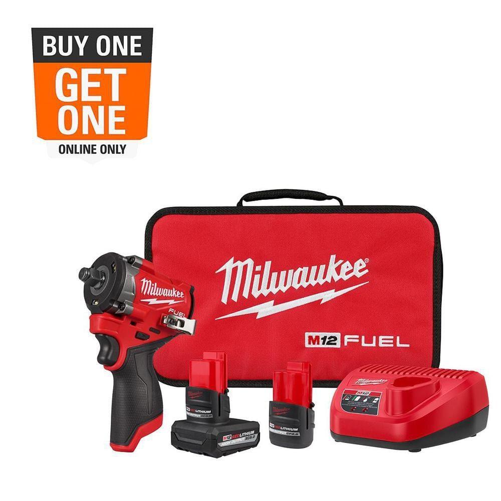 Kit Llave de Impacto Inalámbrica 1/2 M12 FUEL Milwaukee 2563-22-7
