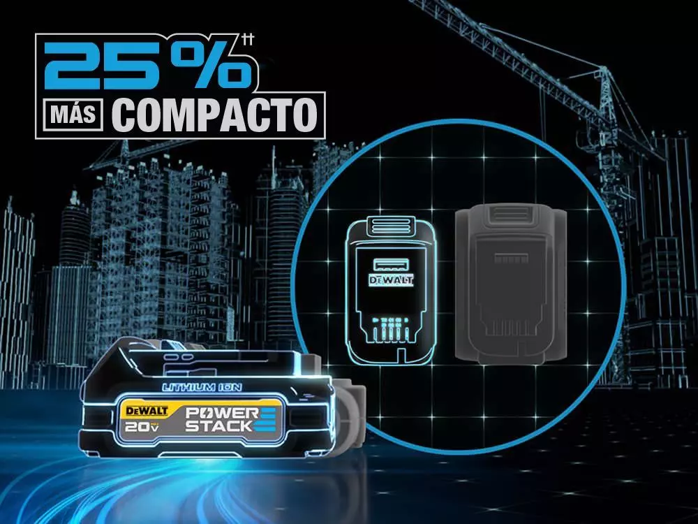 Batería compacta 5Ah 20V MAX* POWERSTACK™ DEWALT DCBP520-B3-4