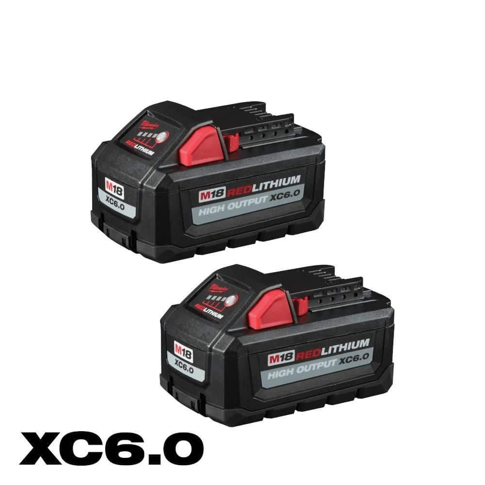 Baterias Milwaukee M18 Redlithium 6.0Ah Pack 2 48-11-1862-6