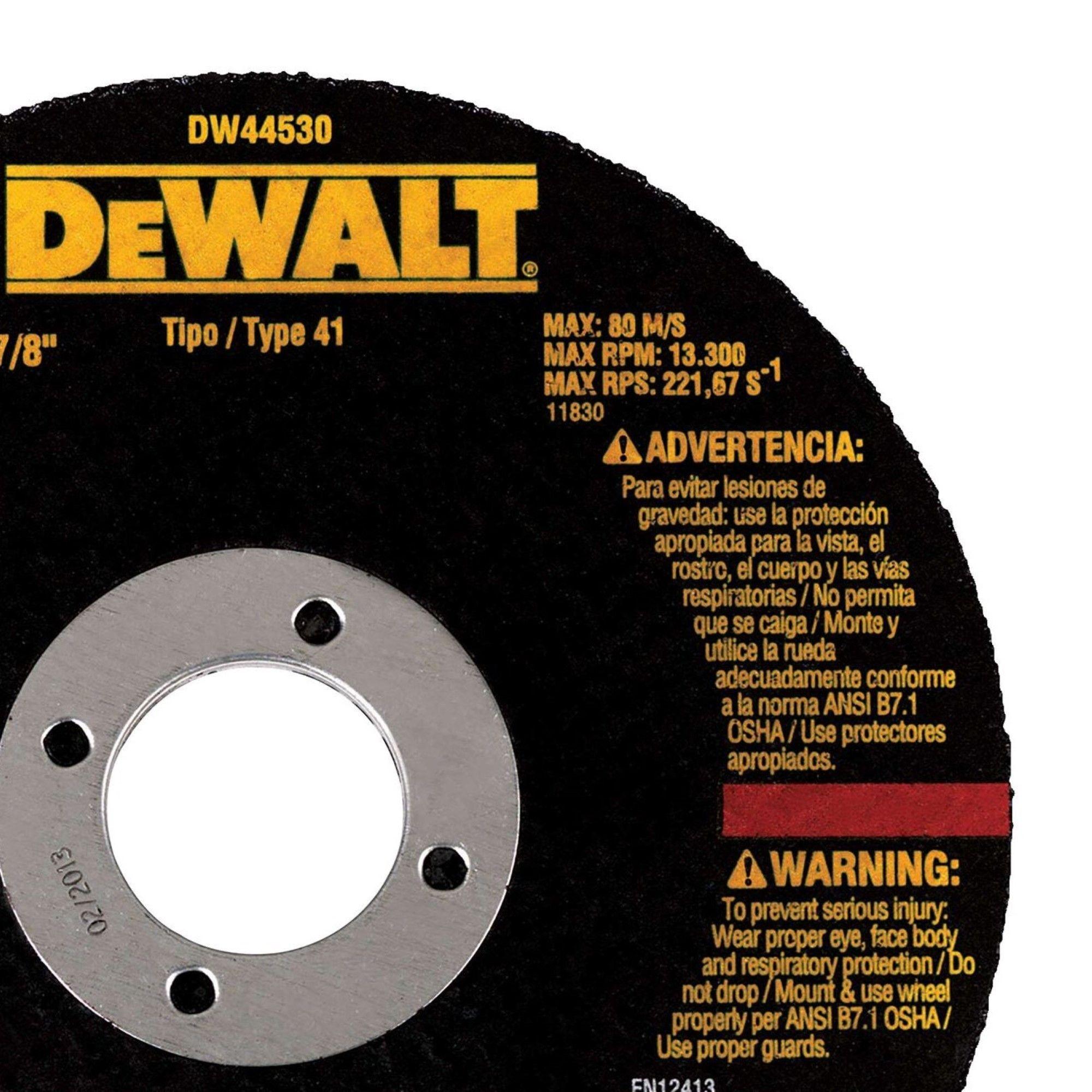 Disco abrasivo corte metal DEWALT DW44530-2