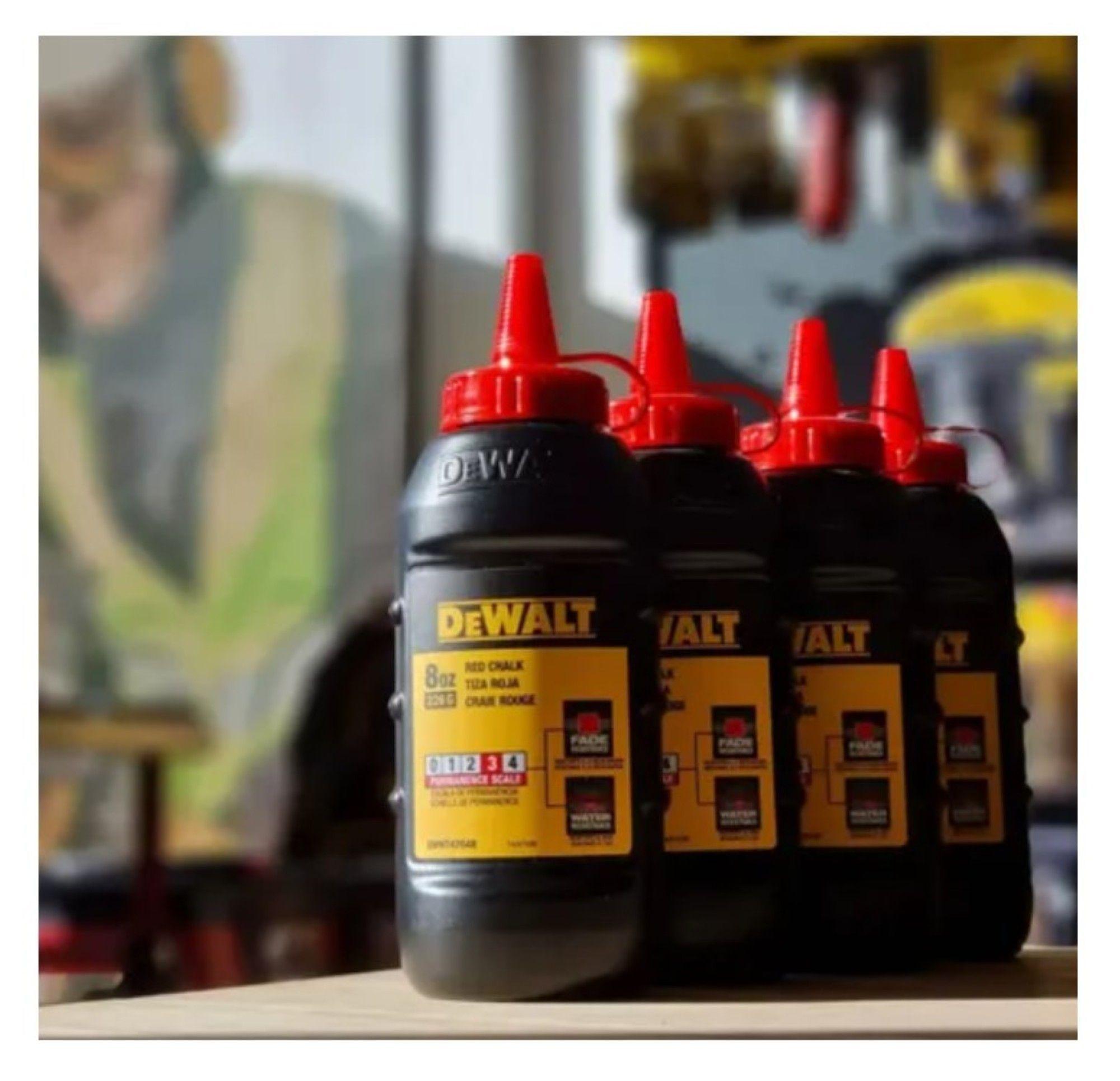 Tiza roja 226g escala de permanencia 3 DEWALT DWHT47048L-2